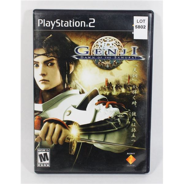 PLAYSTATION 2 GENJI DAWN OF THE SAMURAI PS2 GAME