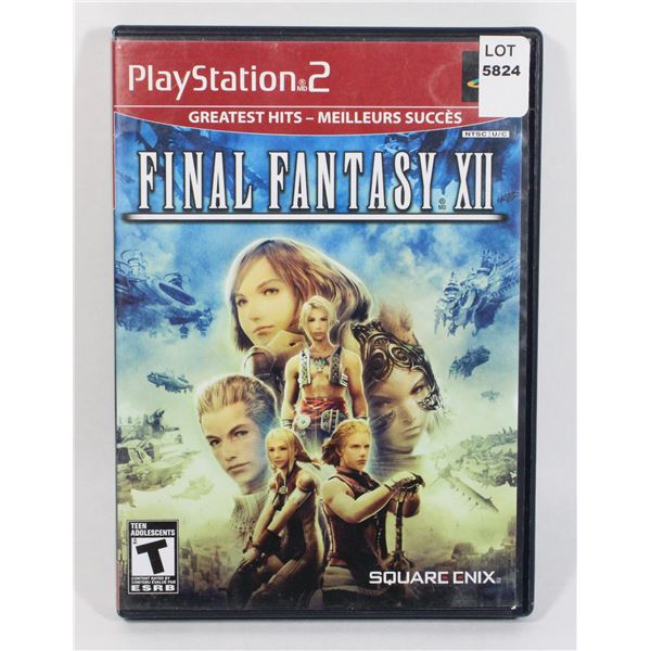 PLAYSTATION 2 FINAL FANTASY XII PS2 GAME