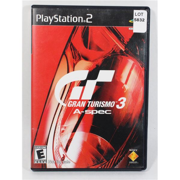 PLAYSTATION 2 GRAN TURISMO 3 A-SPEC PS2 GAME