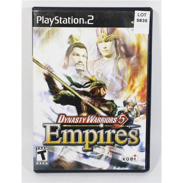 PLAYSTATION 2 DYNASTY WARRIORS 5 EMPIRES
