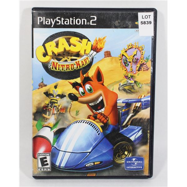 PLAYSTATION 2 CRASH NITRO KART PS2 GAME