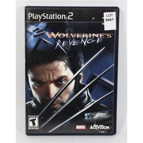 PLAYSTATION 2 WOLVERINE'S REVENGE PS2 GAME