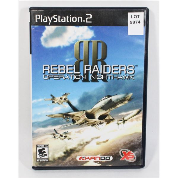 PLAYSTATION 2 REBEL RAIDERS OPERATION NIGHTHAWK