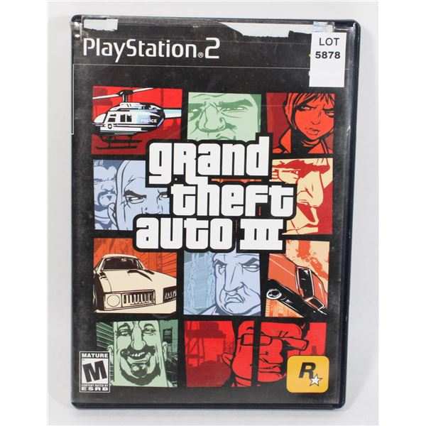PLAYSTATION 2 GRAND THEFT AUTO III PS2 GAME
