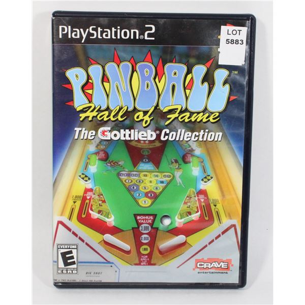 PLAYSTATION 2 PINBALL HALL OF FAME THE GOTTLIEB