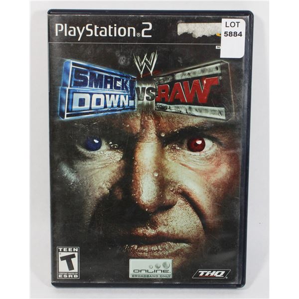 PLAYSTATION 2 WWF SMACK DOWN! VS RAW PS2 GAME