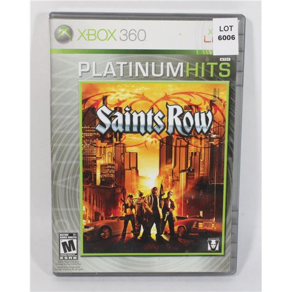 XBOX 360 SAINTS ROW GAME