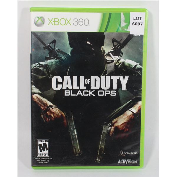 XBOX 360 CALL OF DUTY BLACK OPS GAME
