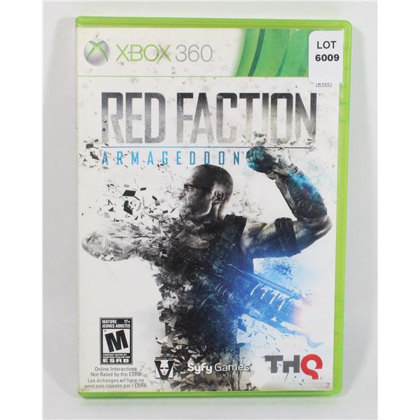 XBOX 360 RED FACTION ARMAGEDDON GAME