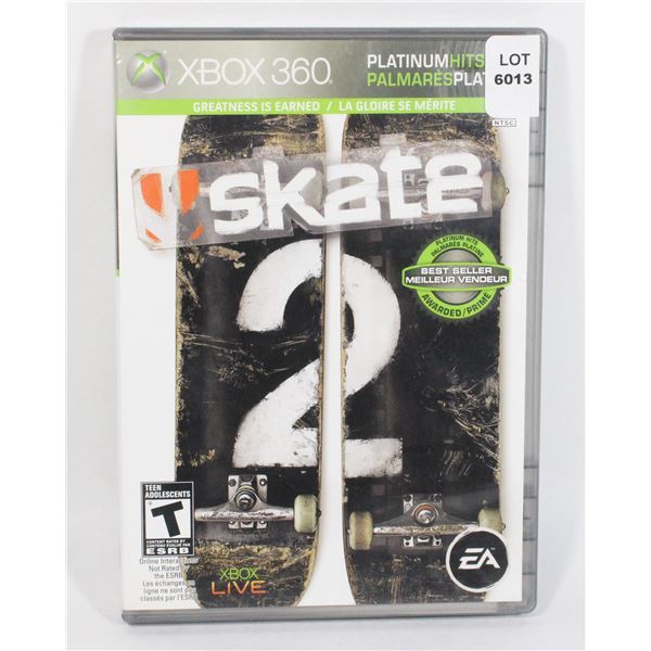 XBOX 360 SKATE 2 GAME