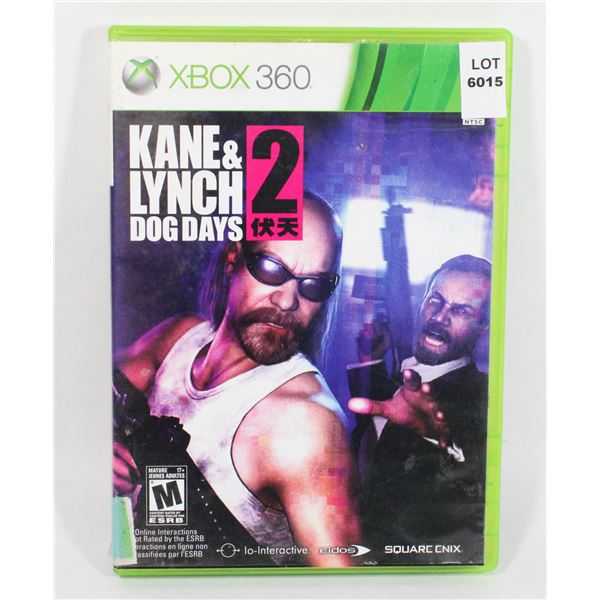 XBOX 360 KANE & LYNC 2 DOG DAYS GAME