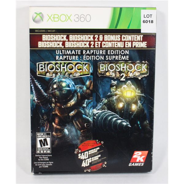 XBOX 360 BIOSHOCK, BIOSHOCK2 & BONUS CONTENT