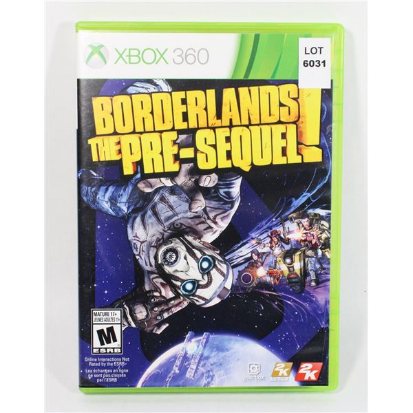 XBOX 360 BORDERLANDS THE PRE-SEQUEL! GAME