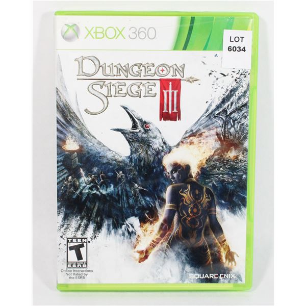 XBOX 360 DRAGON SIEGE III GAME