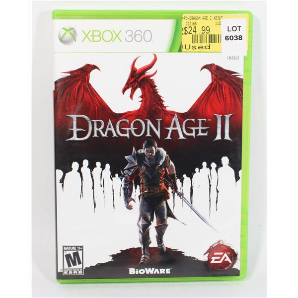 XBOX 360 DRAGON AGE II GAME