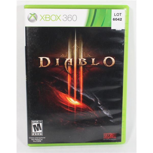 XBOX 360 DIABLO III GAME