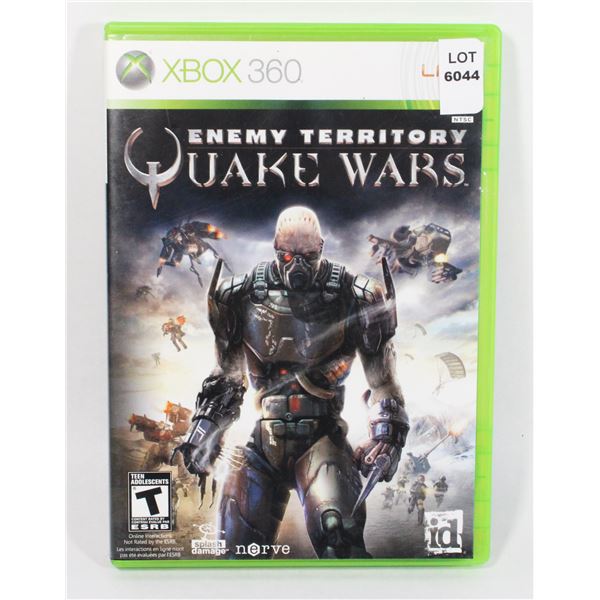 XBOX 360 QUAKE WARS ENEMY TERRITORY GAME
