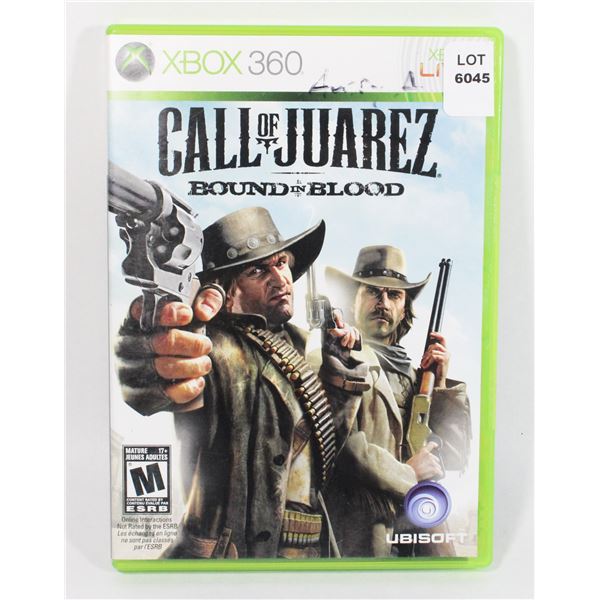 XBOX 360 CALL OF JUAREX BOUND IN BLOOD GAME