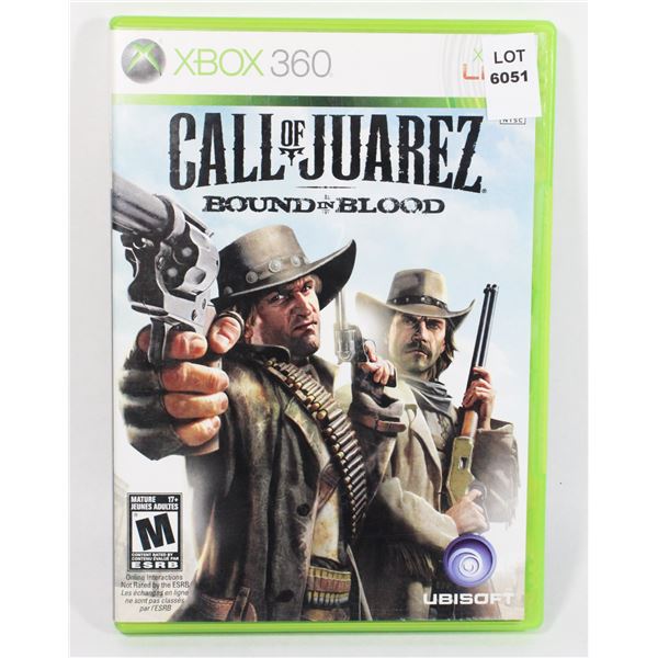 XBOX 360 CALL OF JUAREX BOUND IN BLOOD GAME