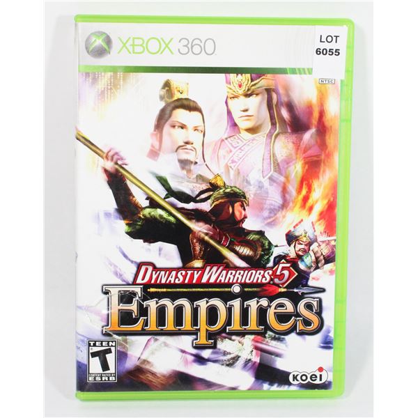 XBOX 360 DYNASTY WARRIORS 5 EMPIRES GAME