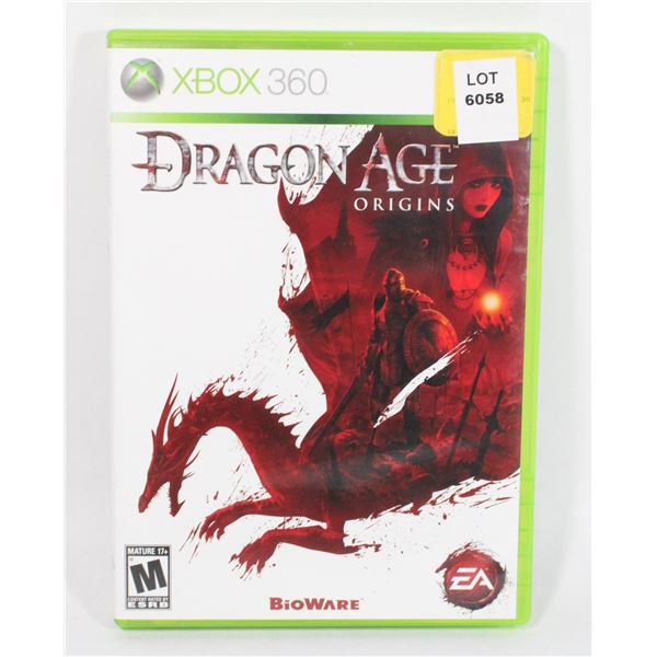 XBOX 360 DRAGONAGE ORIGINS GAME