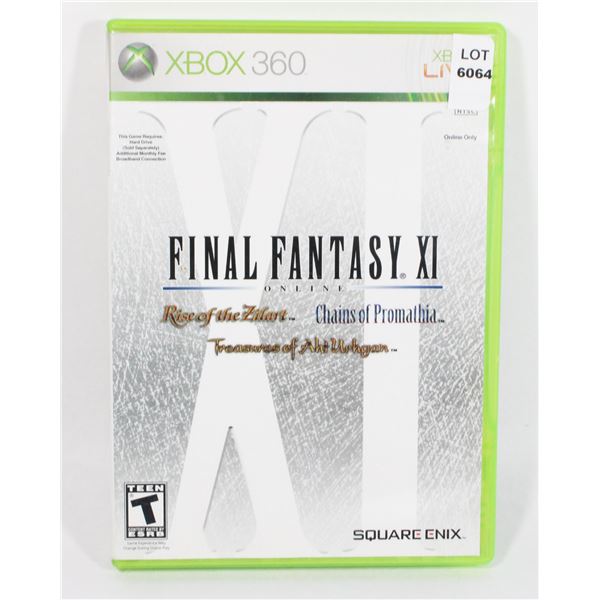 XBOX 360 FINAL FANTASY XI ONLINE RISE OF THE
