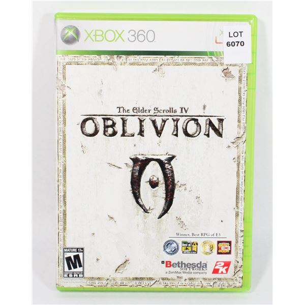 XBOX 360 THE ELDER SCROLLS IV: OBLIVION GAME