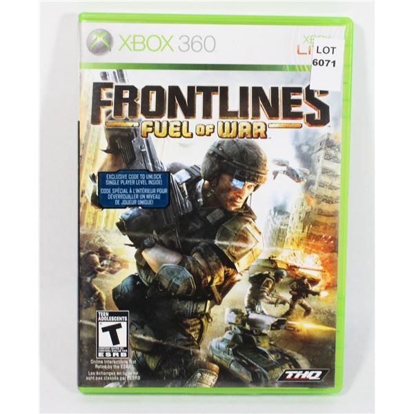 XBOX 360 FRONTLINES FUEL OF WAR GAME