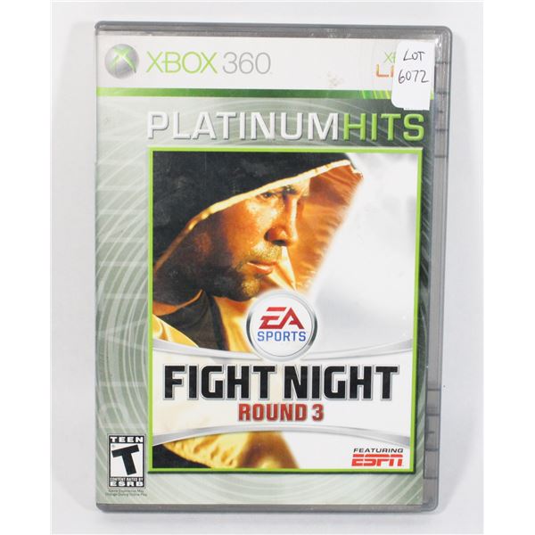 XBOX 360 FIGHT NIGHT ROUND 3 GAME