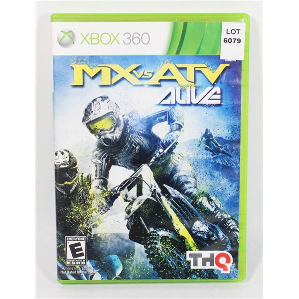 XBOX 360 MX VS ATV ALIVE GAME