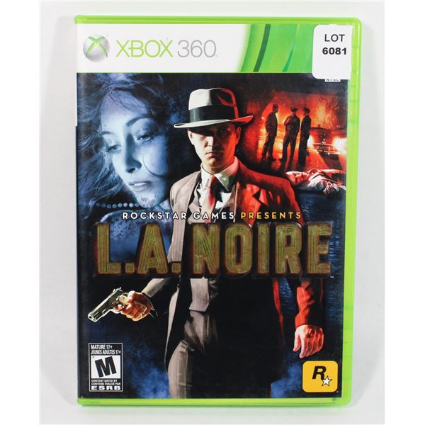 XBOX 360 L.A. NOIRE GAME