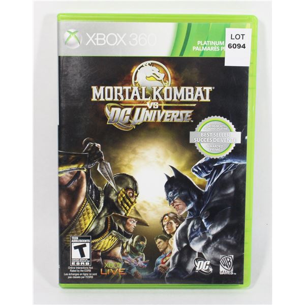 XBOX 360 MORTAL KOMBAT VS DC UNIVERSE GAME