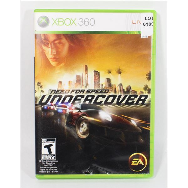 XBOX 360 NEED FOR SPEED UNDERCOVER GAME