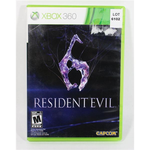 XBOX 360 RESIDENT EVIL 6 GAME