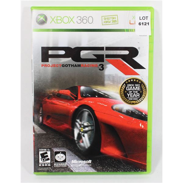 XBOX 360 PGR 3 PROJECT GOTHAM RACING GAME