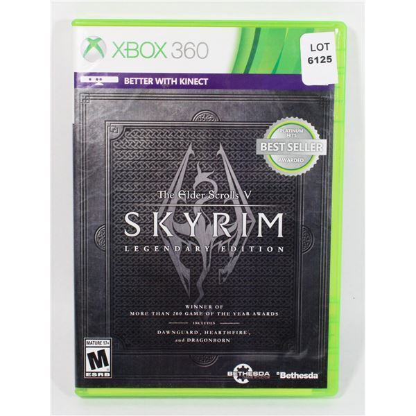 XBOX 360 THE ELDER SCROLLS V SKYRIM LEGENDARY