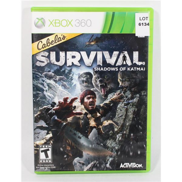 XBOX 360 CABELA'S SURVIVAL SHADOWS OF KATMAI