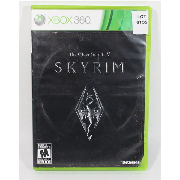 XBOX 360 THE ELDER SCROLLS V SKYRIM GAME