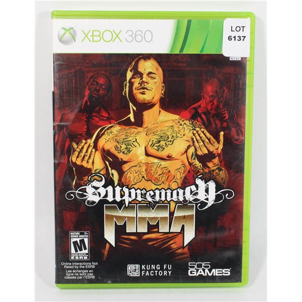 XBOX 360 SUPREMACY MMA GAME
