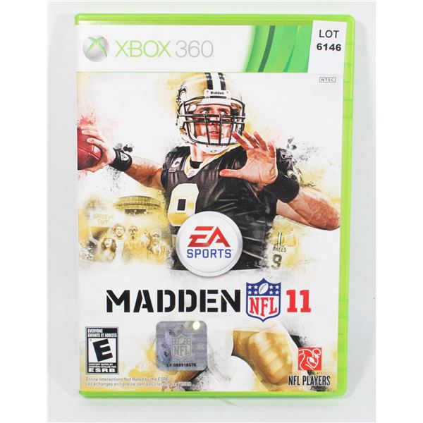 XBOX 360 MADDEN NFL 11 GAME