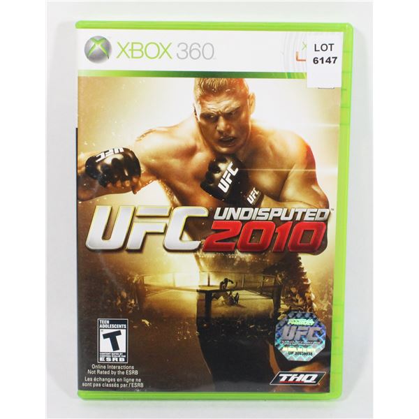 XBOX 360 UFC UNDISPUTED 2010 GAME