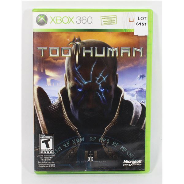 XBOX 360 TOO HUMAN GAME