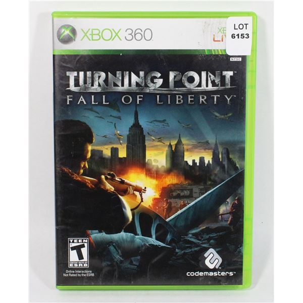 XBOX 360 TURNING POINT FALL OF LIBERTY GAME