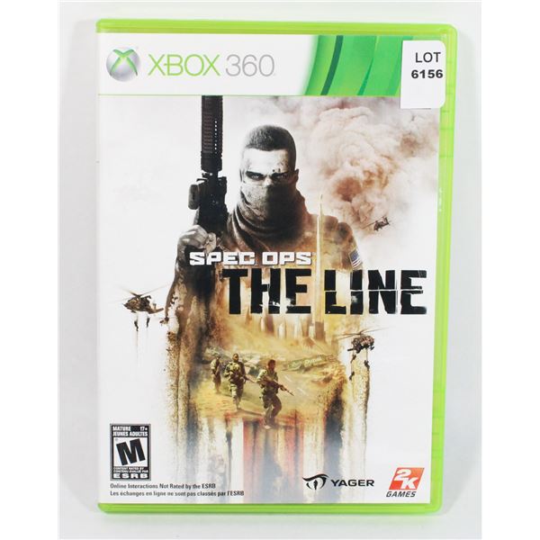 XBOX 360 SPEC OPS THE LINE GAME