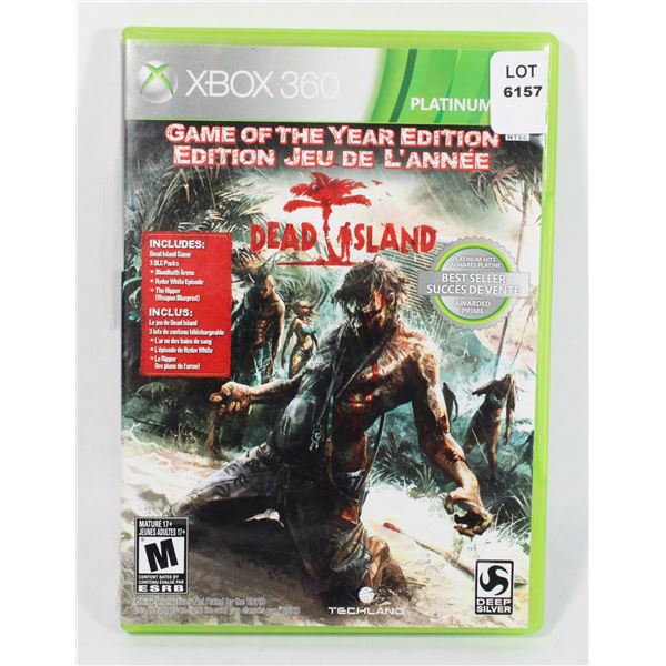 XBOX 360 DEAD ISLAND GAME OF THE YEAR EDITION GAME