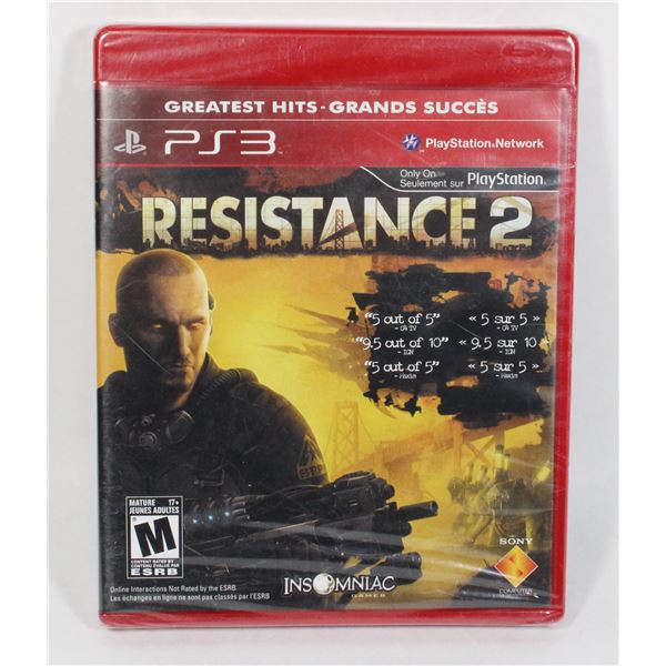 PLAYSTATION 3 *NEW, SEALED. RESISTANCE 2 GAME