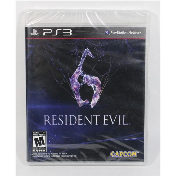 PLAYSTATION 3 *NEW, SEALED. RESIDENT EVIL 6 GAME
