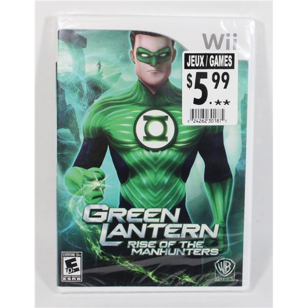 NINTENDO WII *NEW, SEALED. GREEN LANTERN RISE OF