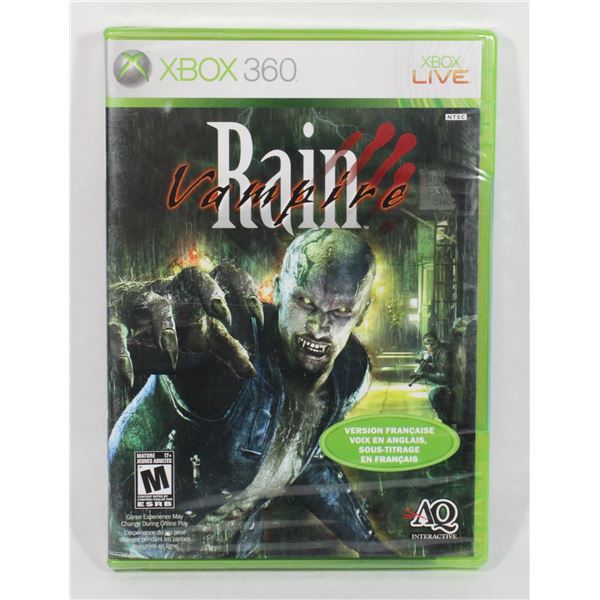 XBOX 360 *NEW, SEALED. VAMPIRE RAIN GAME