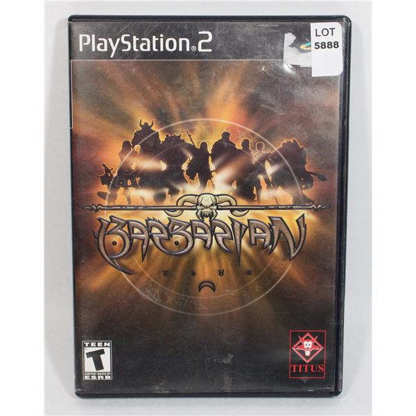 PLAYSTATION 2 BARBARIAN GAME